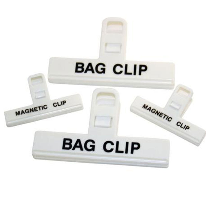 4 Pc Food Storage Chip Bag Clips Magnetic Multi Purpose Mini Clip Sealing Holder
