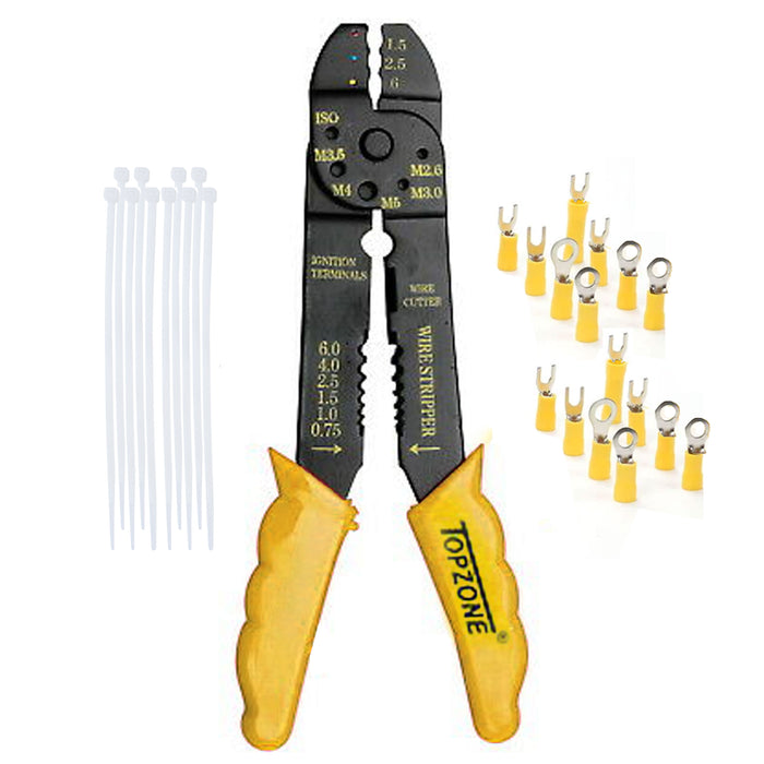 1 Set 8" Wire Stripper Cutting Crimping Tool Terminals Electrical Cutter Crimper