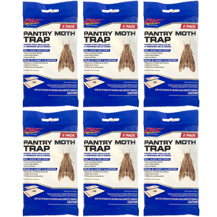 12 Pc Pantry Moth Trap Glue Board Catch Indian Meal Flour Food Moths Sticky Bait