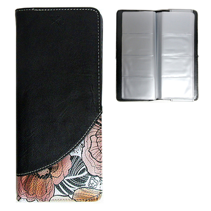 2 X Business Card Holder 64 Removable Organizer Book Wallet Case Office Black