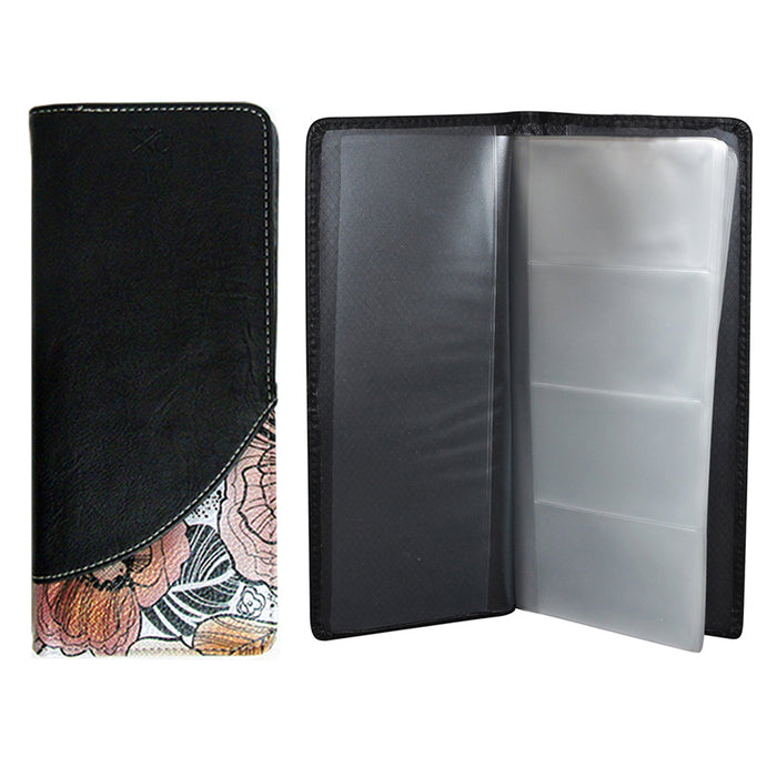 2 X Business Card Holder 64 Removable Organizer Book Wallet Case Office Black
