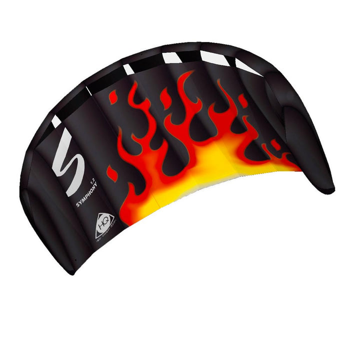 HQ 1.3M Symphony Beach Flame Trainer Kite Kiteboard Foil Power Control Bar Stunt