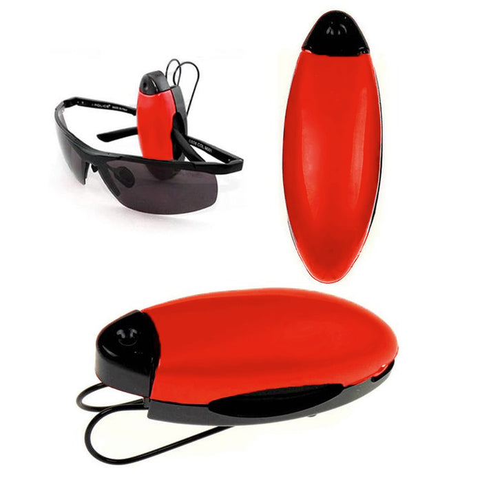 1X Auto Sun Visor Glasses Holder Clip Reading Eyeglasses Shades Red Storage Card