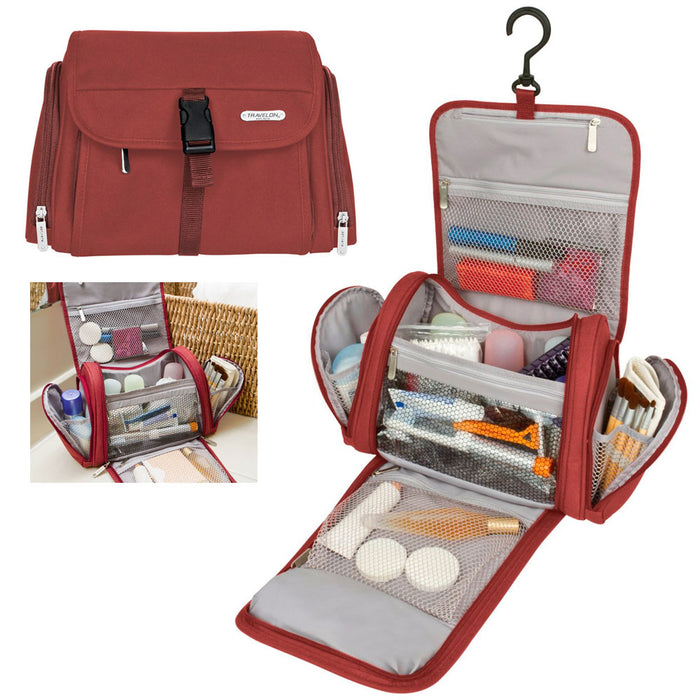 Travelon Hanging Toiletry Bag Makeup Travel Cosmetic Mens Womens Organizer Case