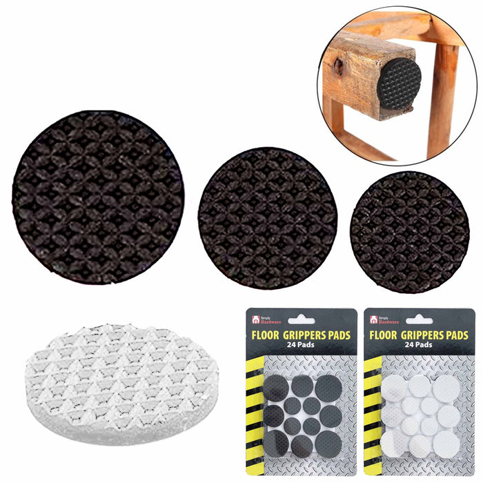 48 Pc Adhesive Felt Floor Protectors Furniture Table Chair Leg Pad Slide Guard