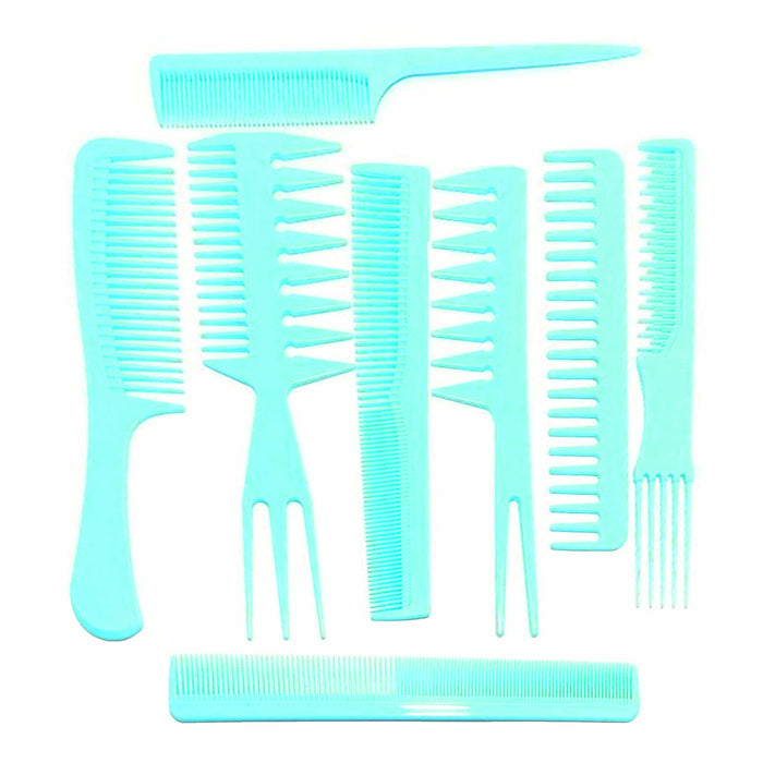 8 Pc Assorted Hair Combs Fine Tooth Rat Tail Salon Professional Styling Plastic