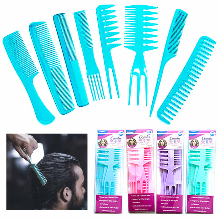 16 Assorted Style Comb Set Hair Styling Hairdressing Salon Barbers Men Women Cut