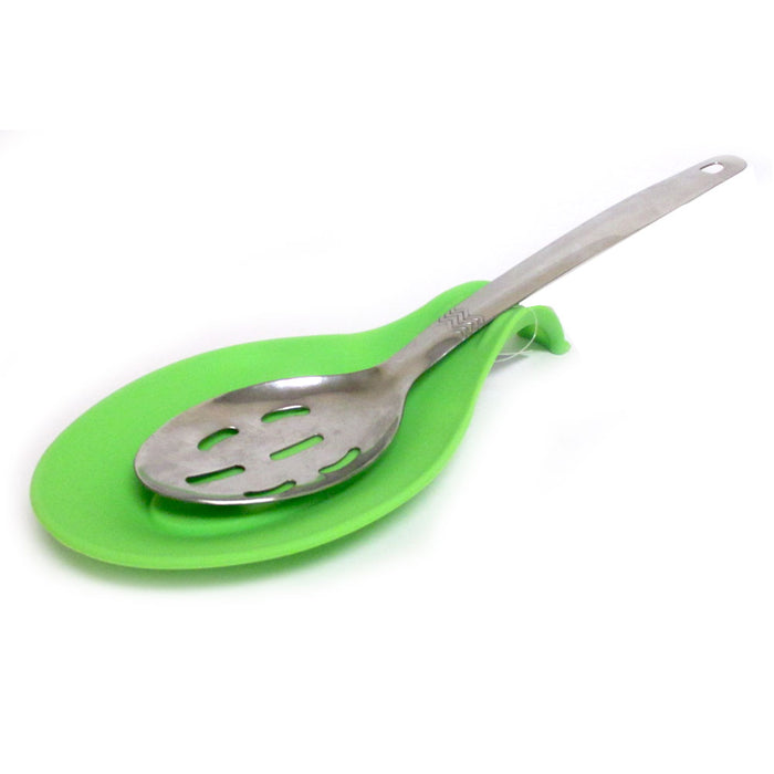 3 Kitchen Silicone Spoon Rest Flexible Almond-Shaped Utensil Rest Ladle Holder