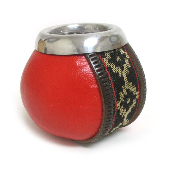 Mate Gourd W/ Bombilla Argentina Handmade Yerba Cup Straw 6oz Drinking Kit 3129