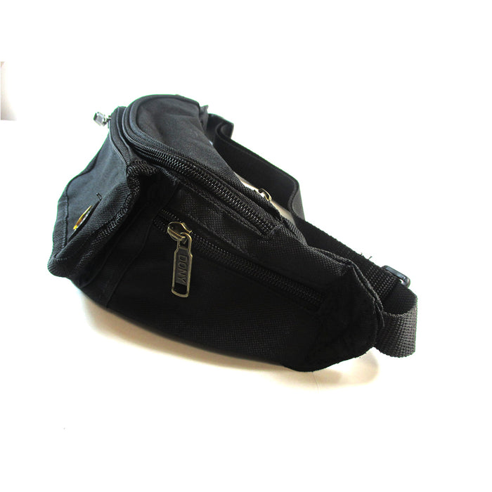 1 X Black Waist Fanny Pack Belt Bag Pouch Travel Case Sport Hip Purse Men Women