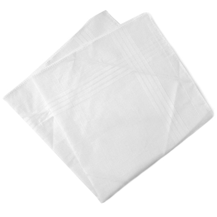 26 Pc White Cotton Men Handkerchiefs Hanky Pocket Square Hankie Lot Set Vintage
