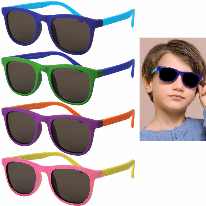 2 Pc Kids Polarized Sunglasses UV400 Flexible TPE Material Children Safe Eyewear