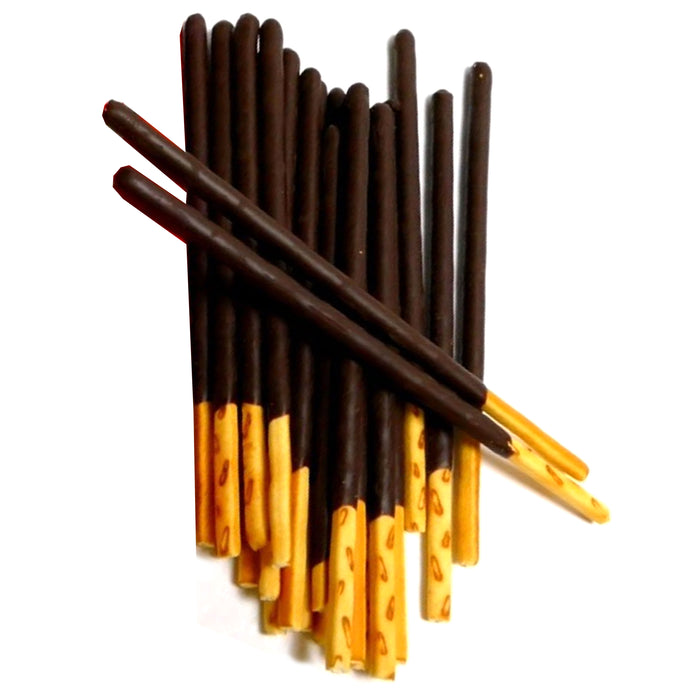 4 Packs Chocolate Covered Biscuit Sticks Straw Cocoa Cream Coated Dessert Snack
