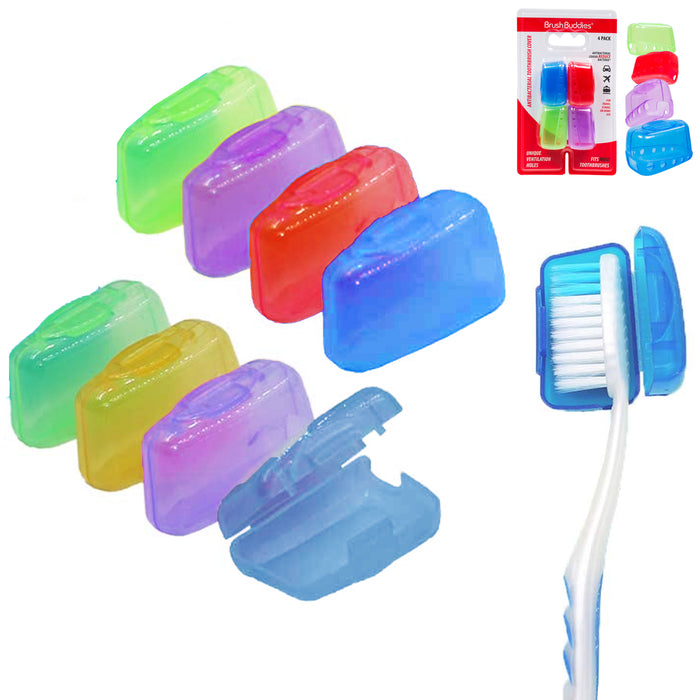 8 Pc Toothbrush Cover Protector Cap Travel Case Portable New Clean Protect Safe