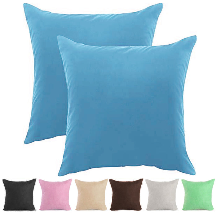2 Pack Decorative Square Pillow Covers Zippered Cushion Covers Bedding Soft