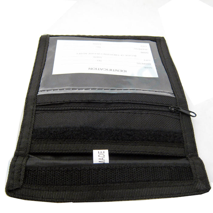 Badge Holder Caddy Neck Pouch Holder Passport ID Travel Neck Wallet Black New !