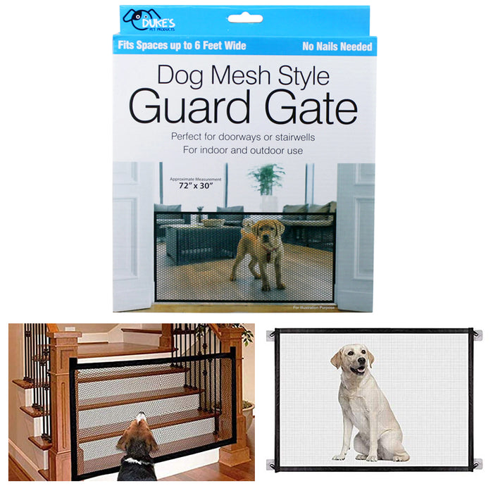 Large Pet Dog Baby Safety Gate Mesh Fence Portable Guard Indoor Home Kitchen Net