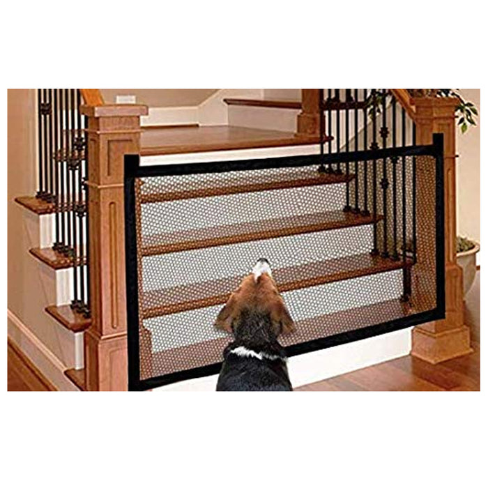 Large Pet Dog Baby Safety Gate Mesh Fence Portable Guard Indoor Home Kitchen Net