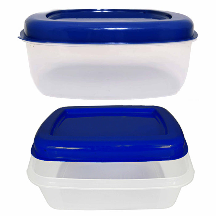 3 Assorted Rectangle Food Storage Meal Prep BPA Free Microwave Container W/ Lids