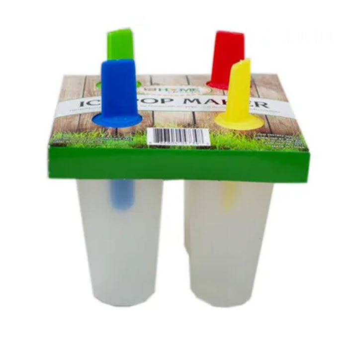 2 Pack 4 Section Ice Pop Maker Mold Popsicle Dessert Ice Cream Frozen Treat Cake