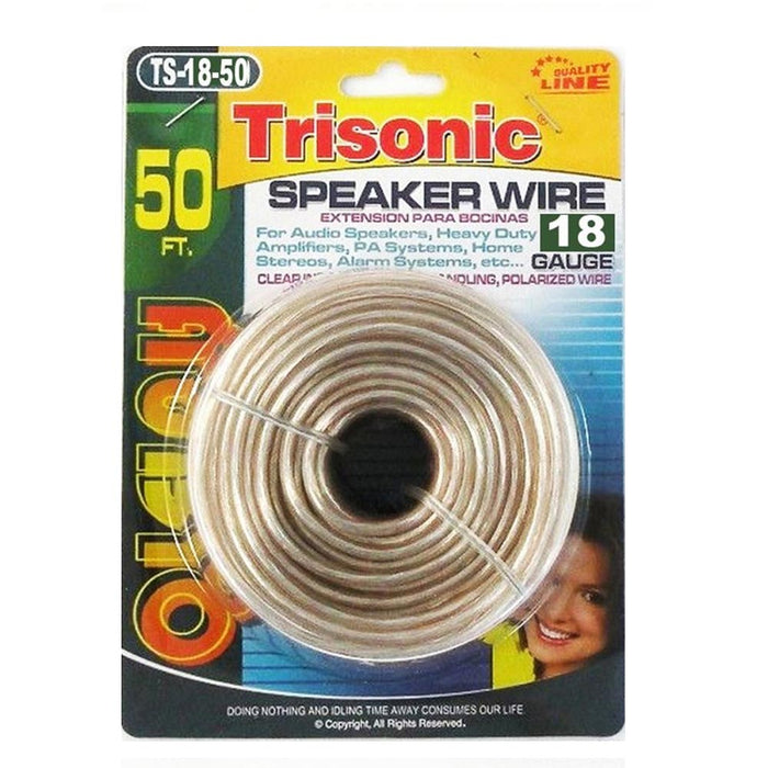 18 Gauge 100 Ft Speaker Wire Audio Stereo Cable Car Home High Quality Polarized