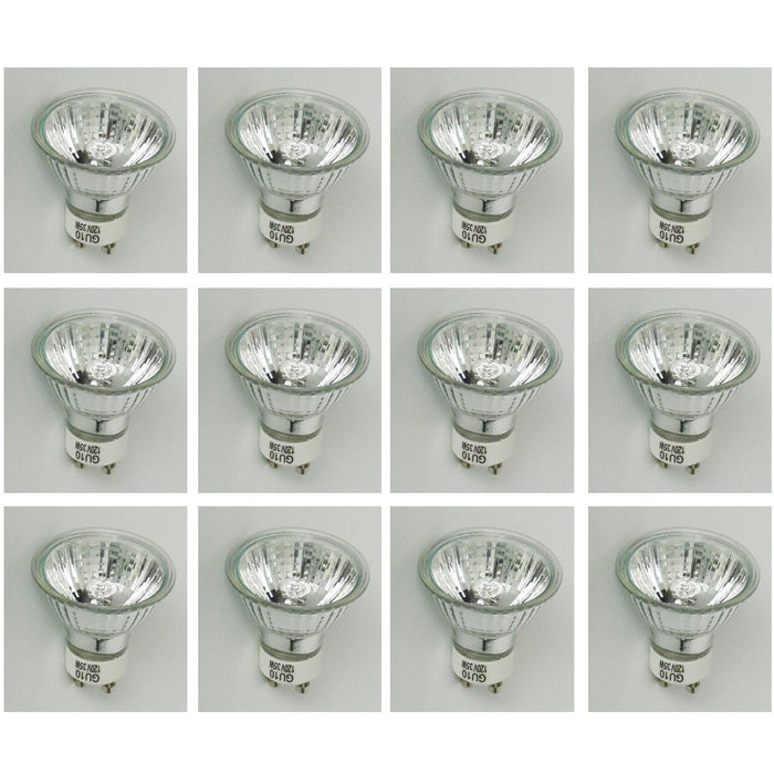 Pack of 12 Halogen 120V Flood Light Bulb GU10 Dimmable 35 Watt Indoor Outdoor