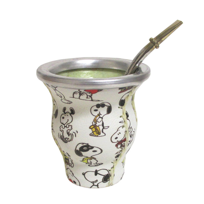 Cartoon Mate Gourd Bombilla Real Leather Straw Argentina Gaucho Drink Tea 9927