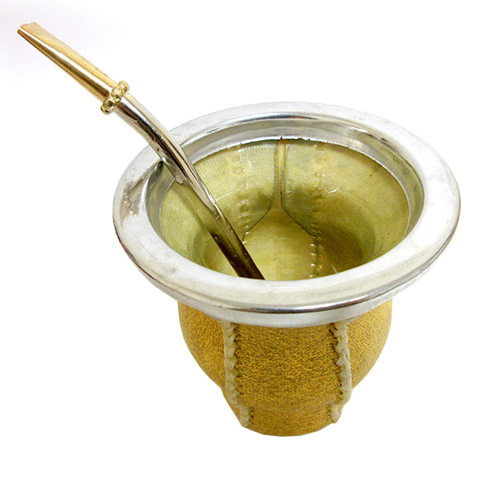 Argentina Mate Gourd Tea Glass Cup Thick Bombilla Straw Diet Drink Kit Set 3242