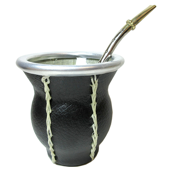 Argentina Mate Gourd Tea Glass Cup Thick Bombilla Straw Diet Drink Kit Set 5690