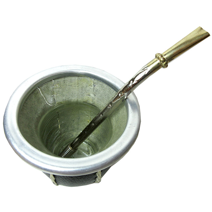 Argentina Mate Gourd Tea Glass Cup Thick Bombilla Straw Diet Drink Kit Set 5690