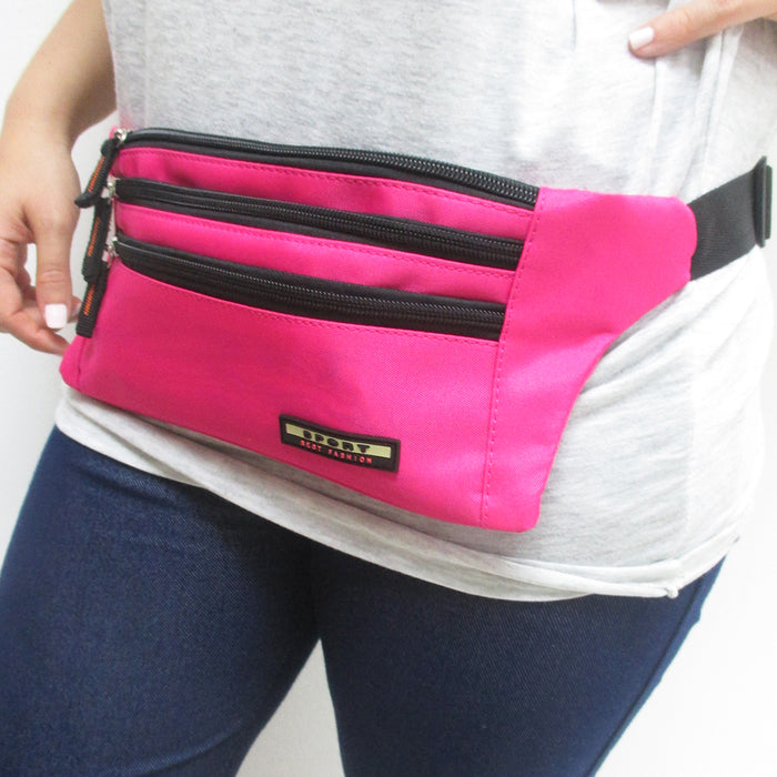 Unisex Running Belt Bum Waist Pouch Fanny Pack Camp Sport Hiking Zip Bag Travel