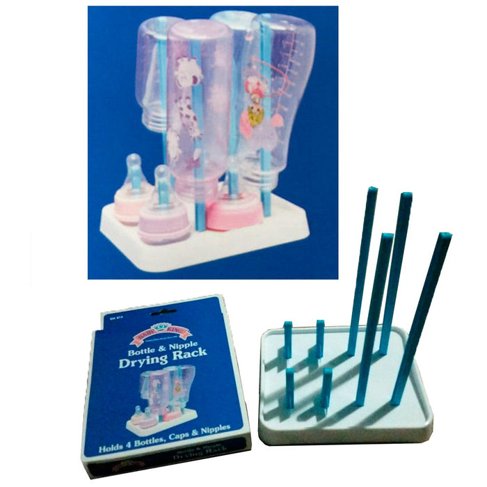 Baby Bottle Nipple Drying Rack Organizer Dryer Holds 4 Accesories Gerber Evenflo