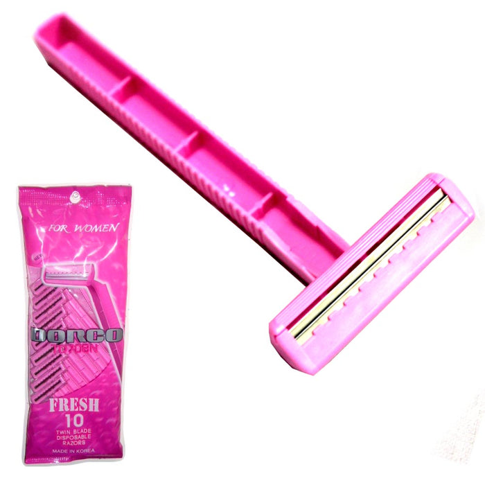 30 Pc Disposable Razors Classic Twin Blade Women Hair Removal Shaver Value Pack