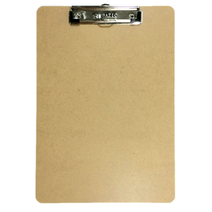 2 Recycled Hardboard Clipboard Wood Low Profile Clip Board 9x12.5" Nurse Office