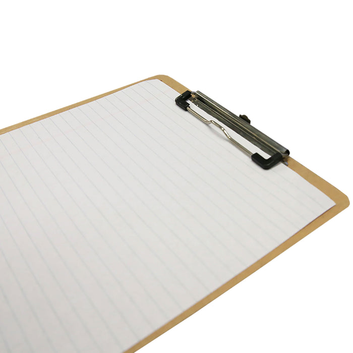 2 Recycled Hardboard Clipboard Wood Low Profile Clip Board 9x12.5" Nurse Office