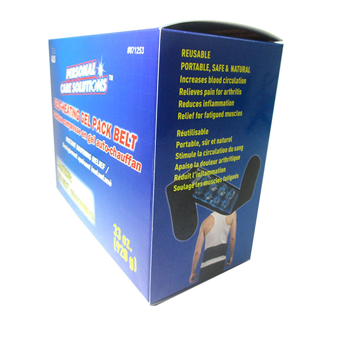 1 Self Heating Gel Pack Belt Back Support Pain Relief Hot Cold Muscle Therapy