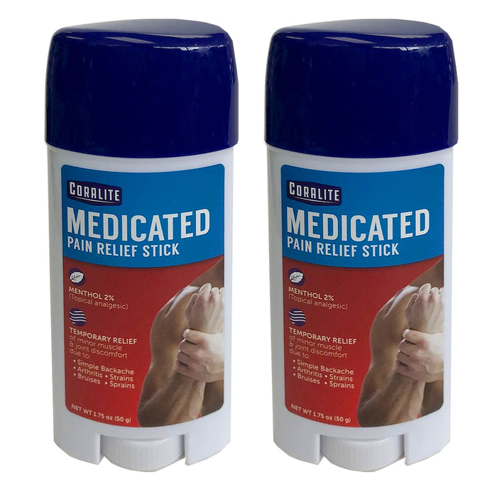 2Pk Menthol Pain Relief Stick 2 oz Quick Arthritis Backache Bruises Muscle Joint