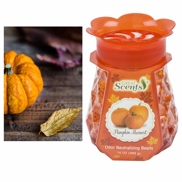 2 Pc Odor Neutralizing Pumpkin Harvest Autumn Air Freshener Gel Bead Eliminator
