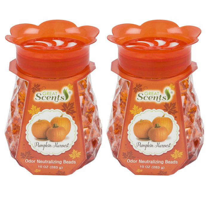 2 Pc Odor Neutralizing Pumpkin Harvest Autumn Air Freshener Gel Bead Eliminator