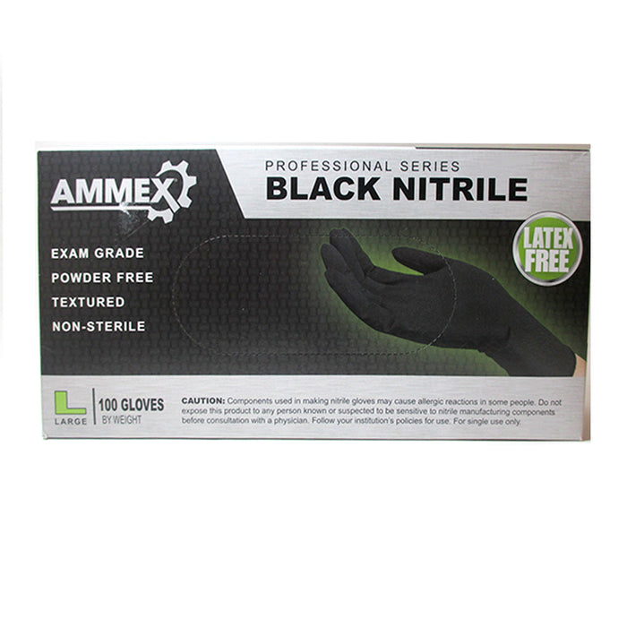 100 Nitrile Disposable Gloves Powder Free Non Latex Food Grade Clean Large Black