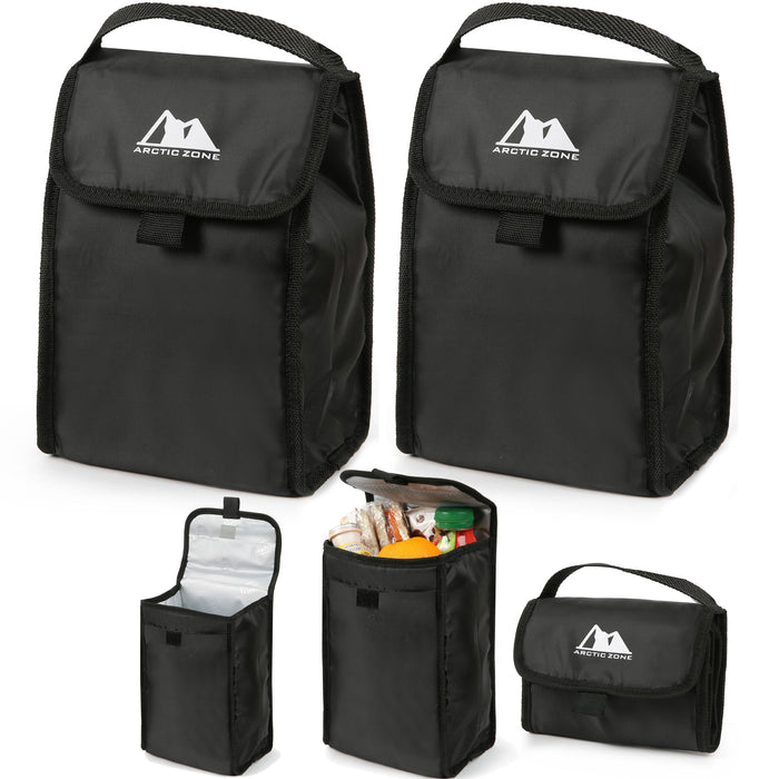 2x Insulated Lunch Bag Food Storage Box Thermal Cooler Tote Work School Camping
