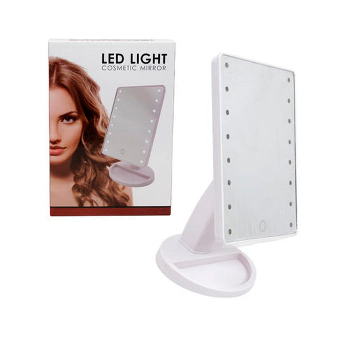 Cosmetic Vanity Mirror 16 LED Bright Lighted Touch Screen Beauty Makeup Stand
