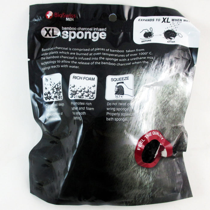 Cleansing Puff Konjac Bamboo Charcoal Sponge XL Skin Care Exfoliator Body Scrub