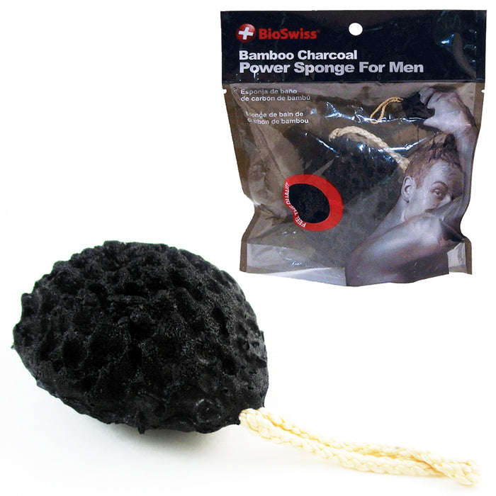 Cleansing Puff Konjac Bamboo Charcoal Sponge XL Skin Care Exfoliator Body Scrub
