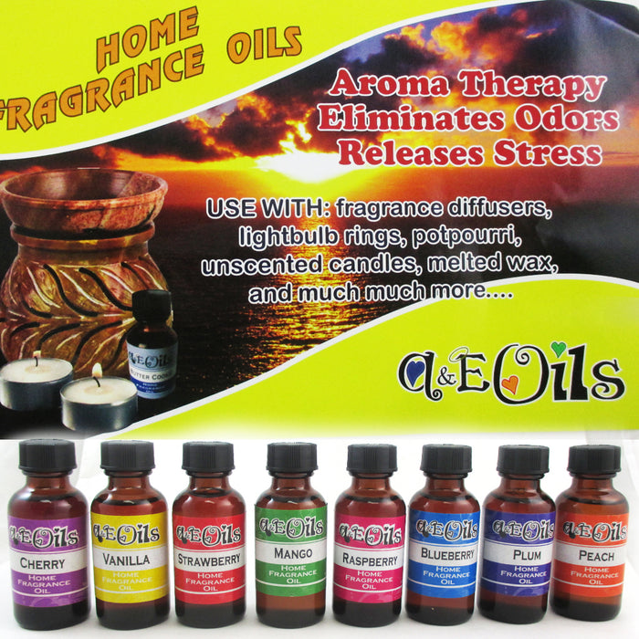 16 Bottles Aroma Therapy Oils Fruit Floral Scent Set Spa Home Fragrance Air 30ml