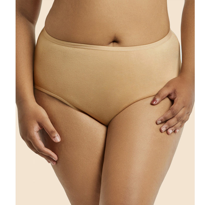 6 Women Plus Size Underwear Briefs Panties Bikini Full Coverage 2XL Cotton Solid