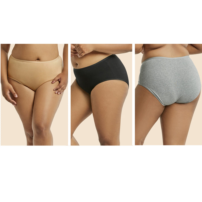 12 Lot Women Plus Size Underwear Briefs Panties Bikini Full Coverage 2XL Cotton
