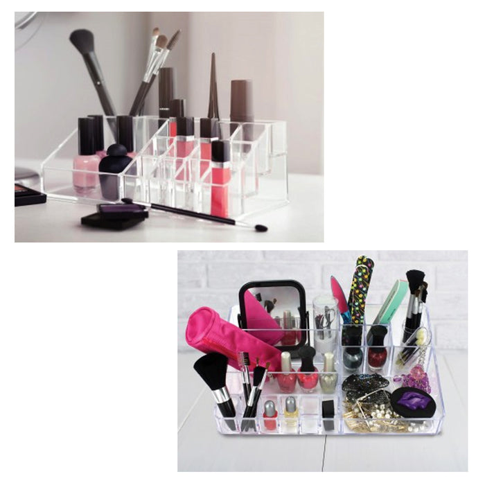 Cosmetic Organizer Clear Large Case Storage Jewelry Makeup Holder Box Vanity