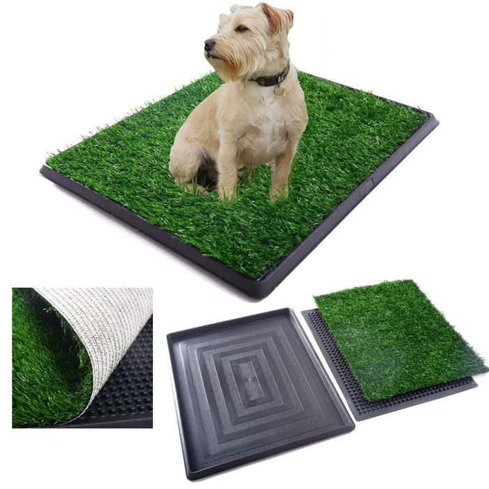 Dog Puppy Indoor Potty Pad Rug Training Grass Patch Toilet Mat Tray 20" x 25"