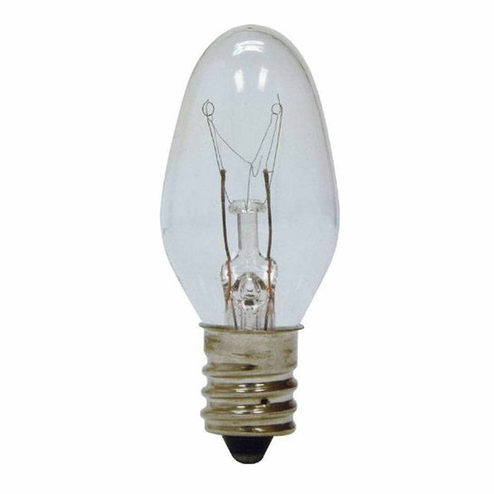 6 Clear Night Light Bulbs Replacement 15 Watt Lighting 120V Lamp Candelabra Base